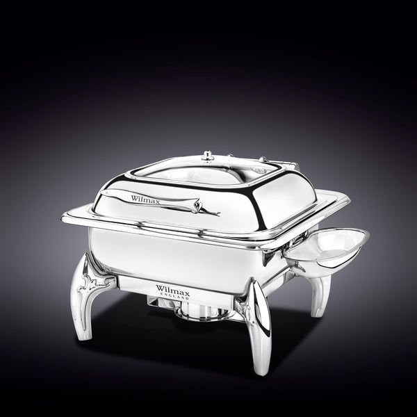 GLASS LID SQUARE CHAFING DISH WITH STAND-WL-559912/AB