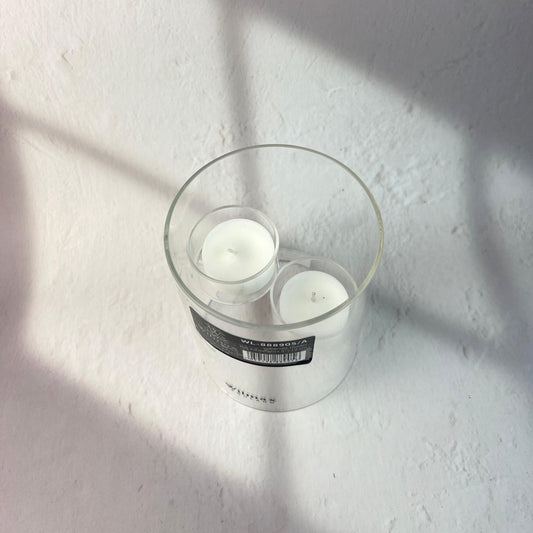 CANDLE HOLDER FOR 2 TEALIGHTS
