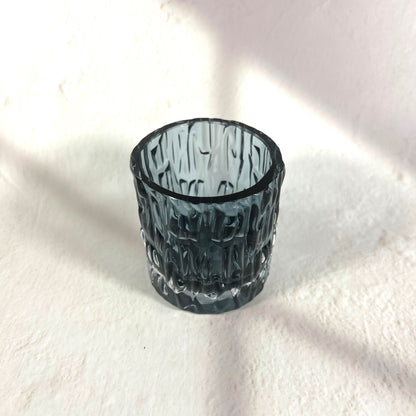 SHELL BLUE GLASS 7CM