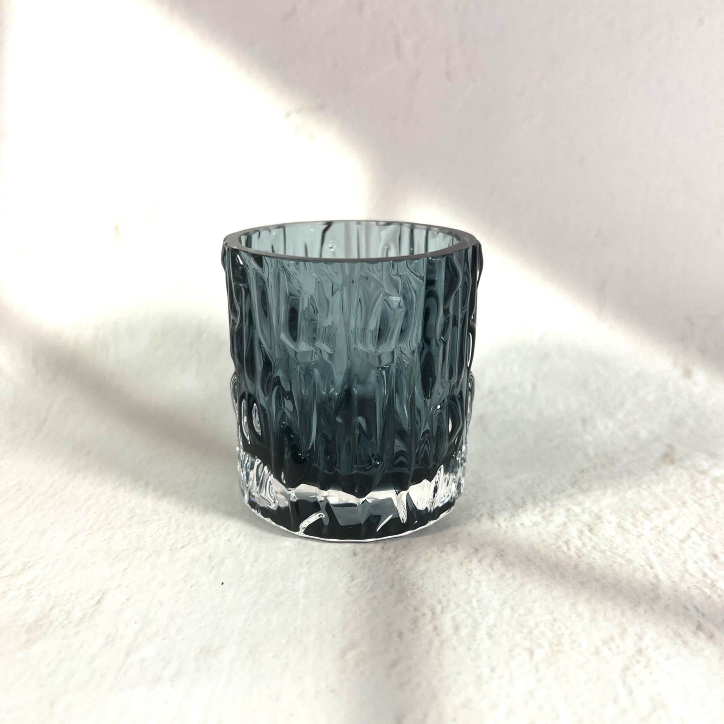 SHELL BLUE GLASS 7CM