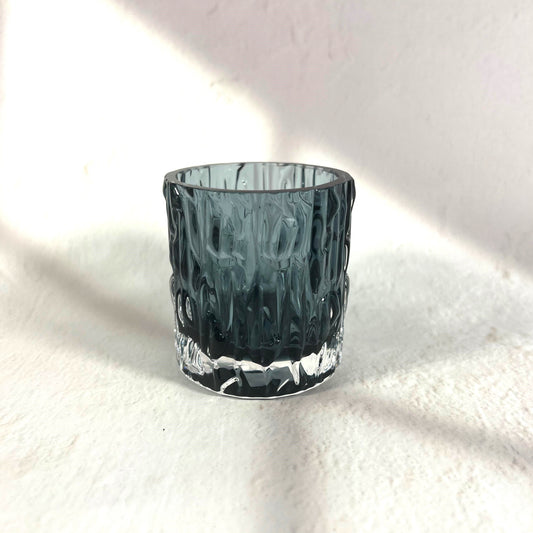 SHELL BLUE GLASS 7CM