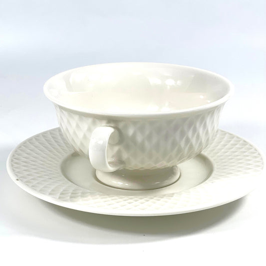 PORCELAIN SOUP BOWL WITH PLATE
