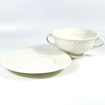 PORCELAIN SOUP BOWL WITH PLATE