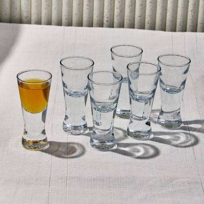 6-piece elegant glass set with sleek design, perfect for beverages.