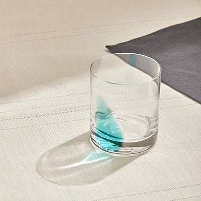 DOT WHISKEY BARD - Green Turquoise whiskey glass with ergonomic design and spinning base for aeration.