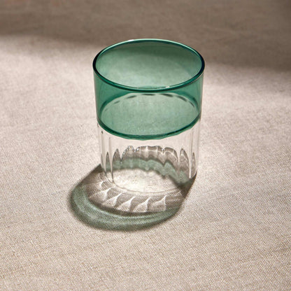 RIPPLES GLASS - GREENAdd a touch of elegance to your drinkware collection with the 200ml Green Ripples Glass Tumbler. Featuring a stunning rippled texture and warm amber hue, it’s perfecGlass