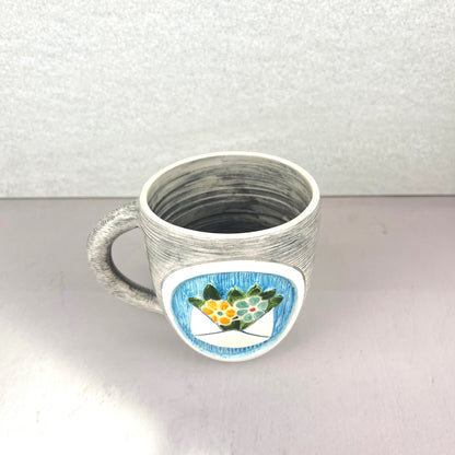 LETTER ANIMATION HANDMADE CERAMIC MUG