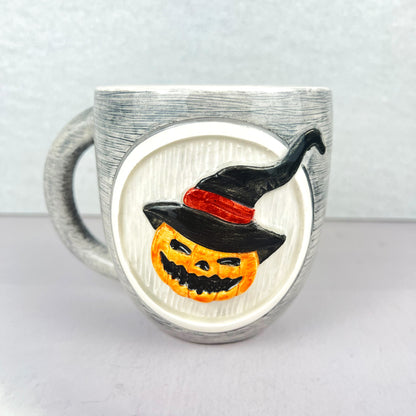 PUMPKIN ANIMATION HANDMADE CERAMIC MUG