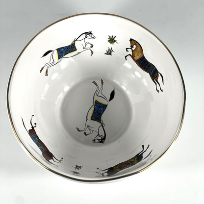 GOLD PLATED HORSE BOWL 25 CM