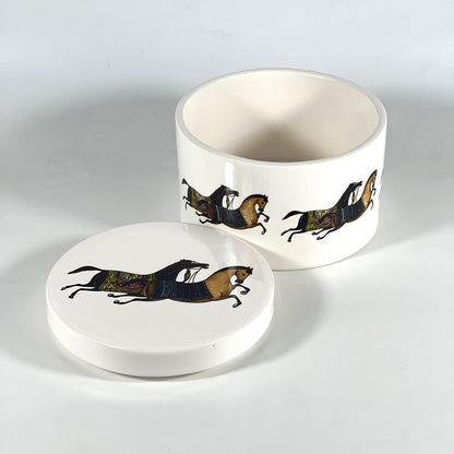 GOLD PLATED HORSE CANISTER