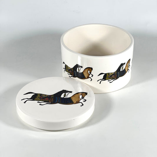 GOLD PLATED HORSE CANISTER