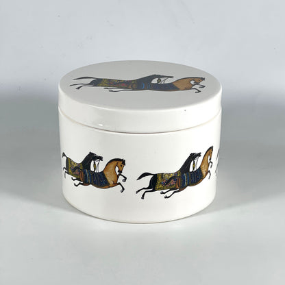 GOLD PLATED HORSE CANISTER