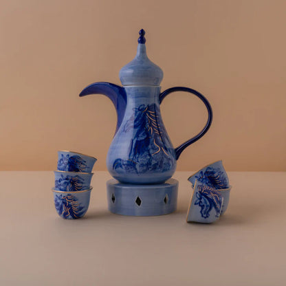 KL3 ARABIC COFFEE CUPS SET 6 PCS + DALLAH