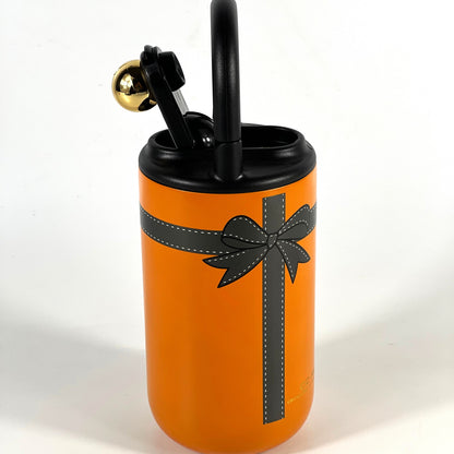 VACUUM FLASK, 400ML STAINLESS STEEL/ORANGE