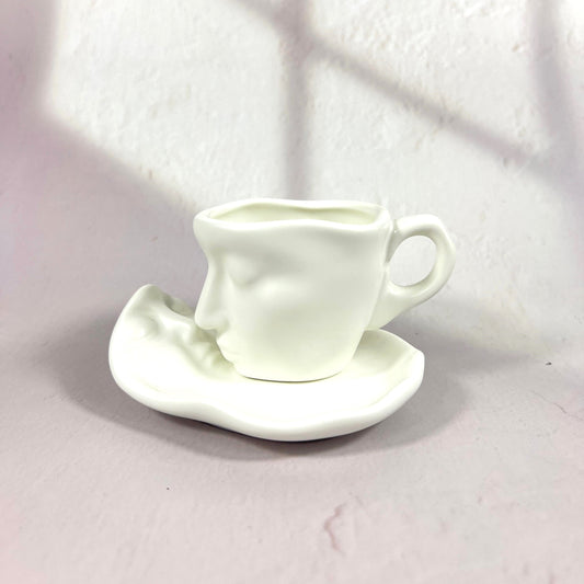 CERAMIC KISS ESPRESSO CUP/WHITE