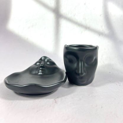 CERAMIC KISS ESPRESSO CUP/BLACK