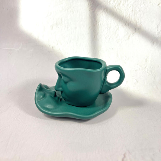 CERAMIC KISS ESPRESSO CUP/GREEN