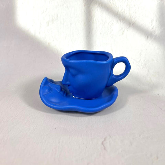 CERAMIC KISS ESPRESSO CUP/BLUE