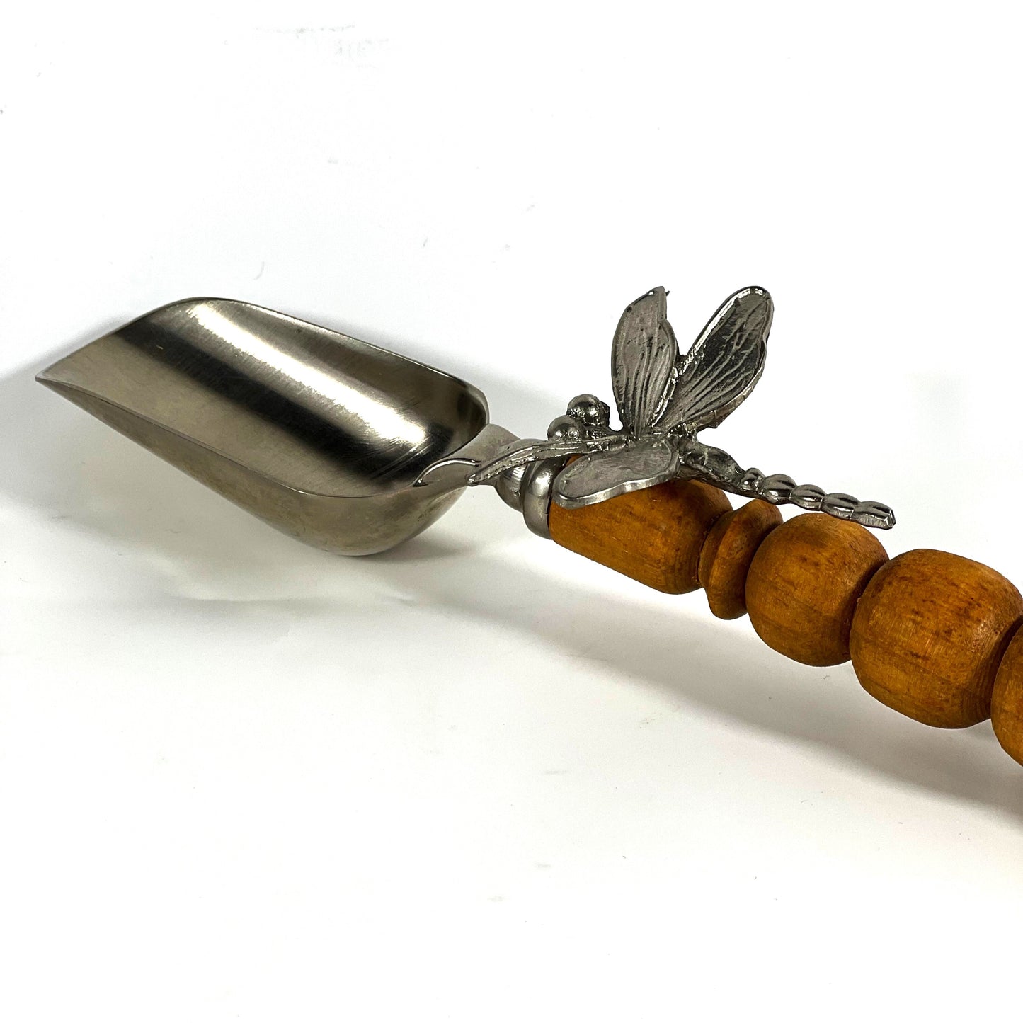 BRASS SPOON WOODEN HANDLE
