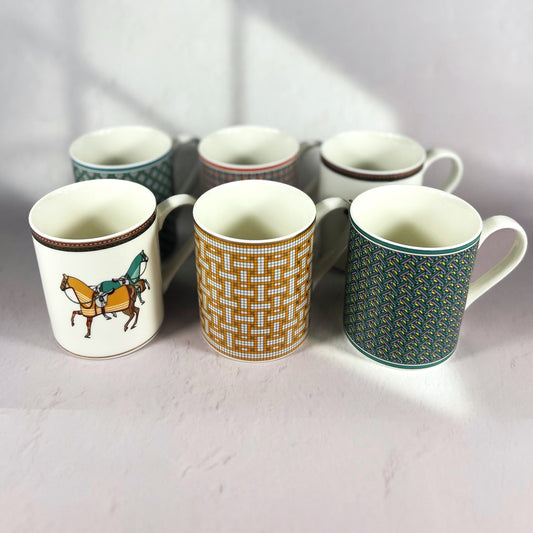 HORSE DESIGN MUG/SET OF 6