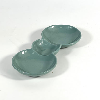 GREEN THREE-COMPARTMENT PLATE