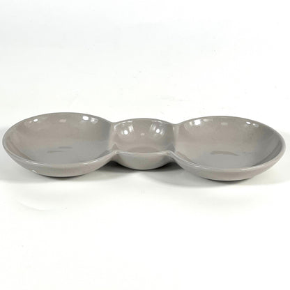 GREY THREE-COMPARTMENT PLATE