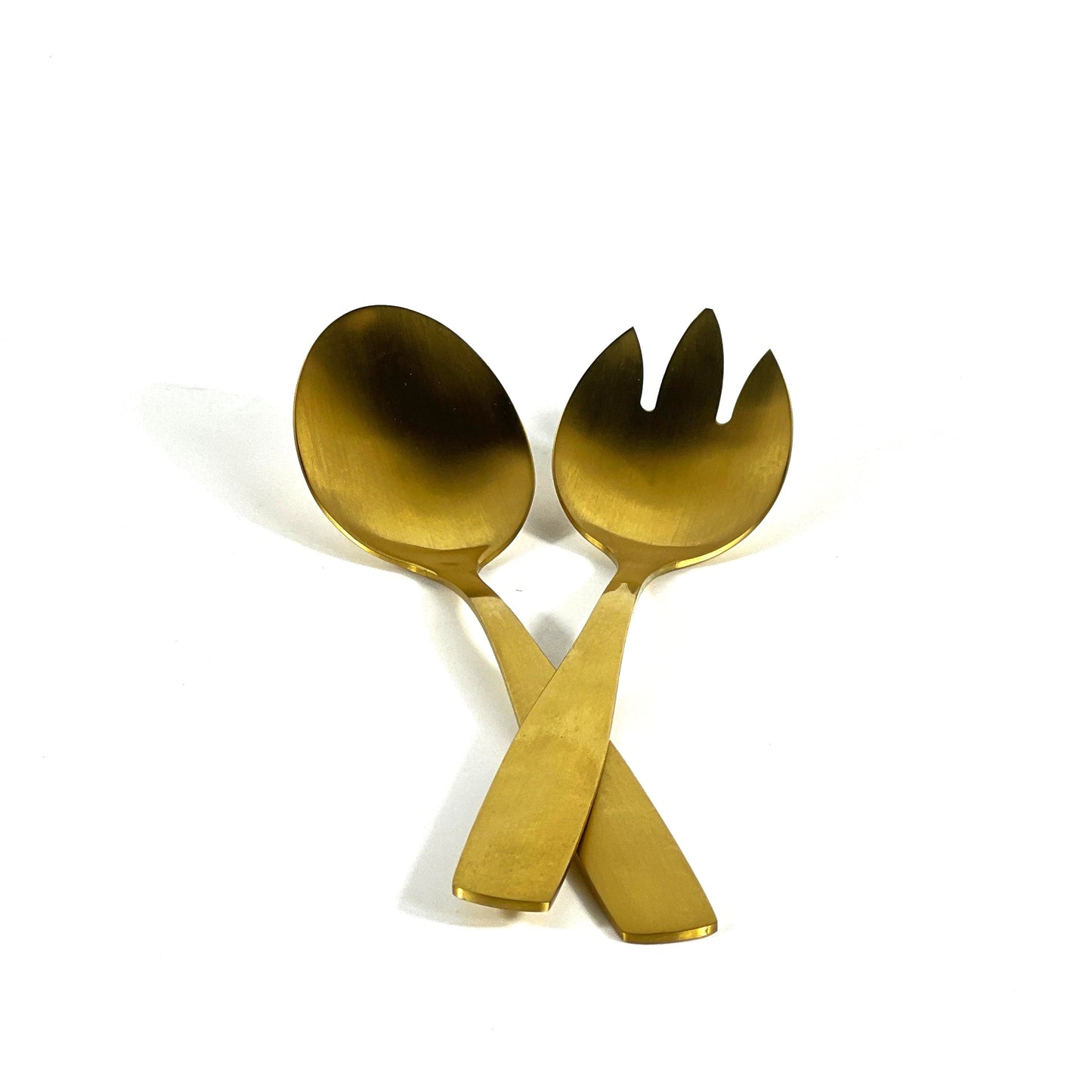 GOLD SERVING SALAD SET/2 PCS