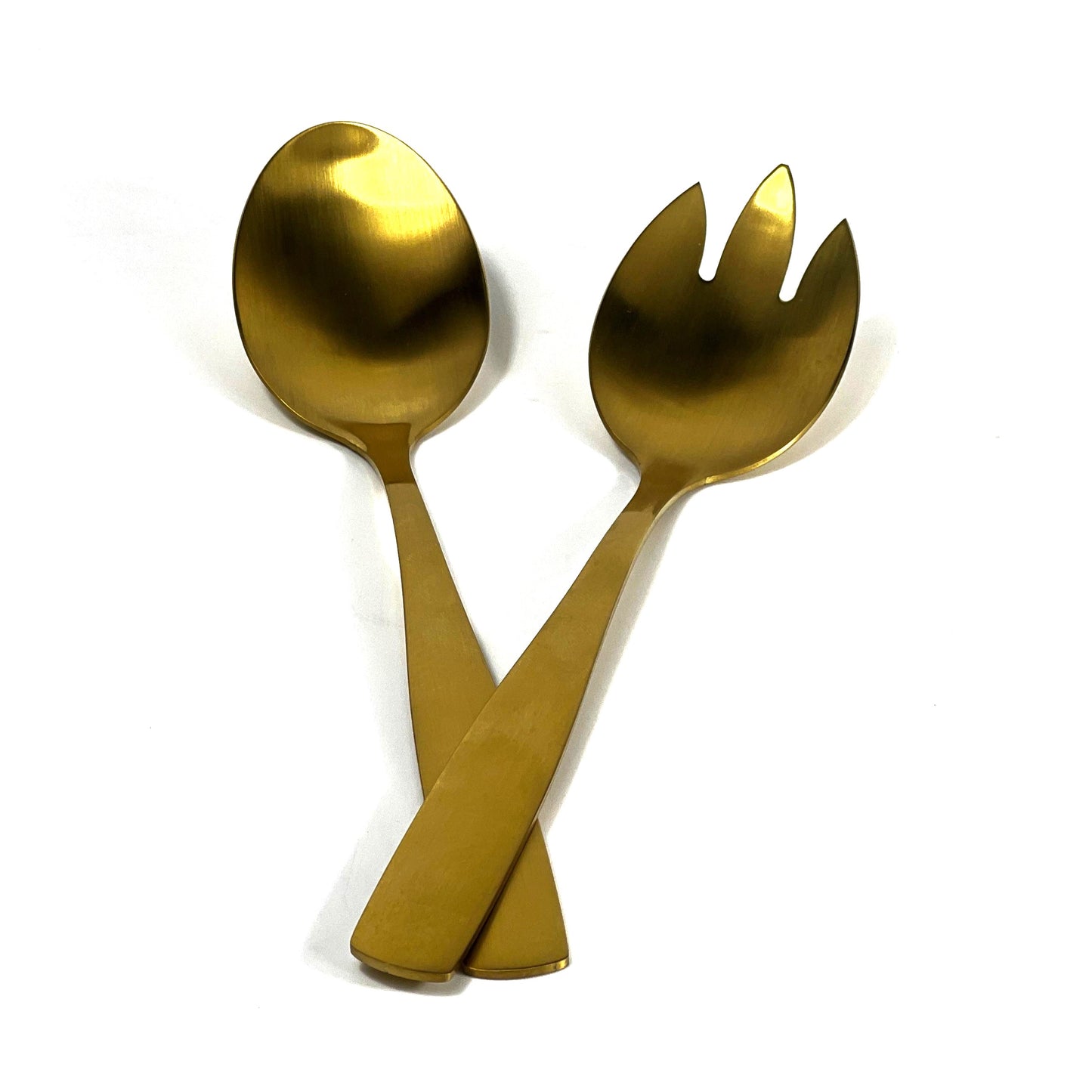 GOLD SERVING SALAD SET/2 PCS