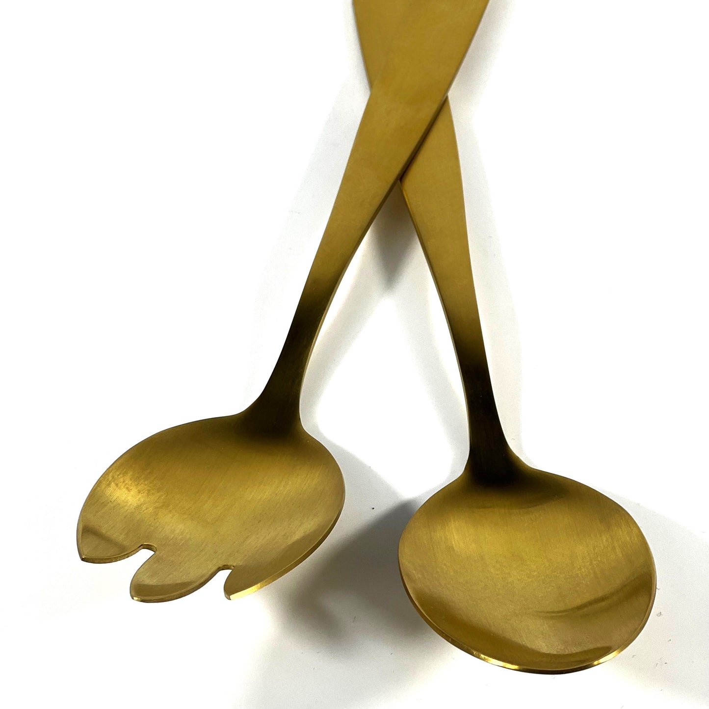 GOLD SERVING SALAD SET/2 PCS