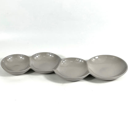 GREY FOUR-COMPARTMENT PLATE