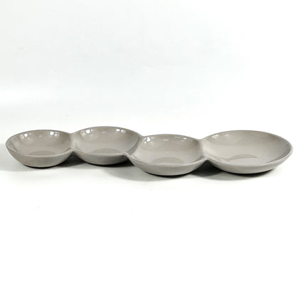 GREY FOUR-COMPARTMENT PLATE