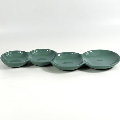 GREEN FOUR-COMPARTMENT PLATE