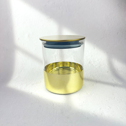 GOLDEN GLASS SEALED STORAGE 11CM*10CM