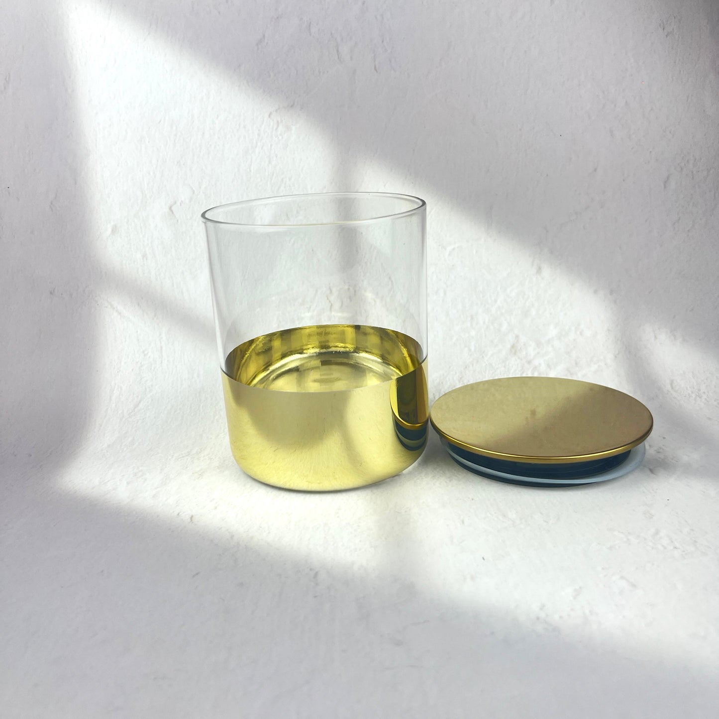 GOLDEN GLASS SEALED STORAGE 11CM*10CM