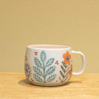 Best Husband Ever personalized gold monogram ceramic mug with floral design.