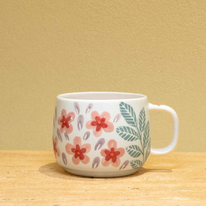 Best Husband Ever personalized gold monogram ceramic mug with floral design.