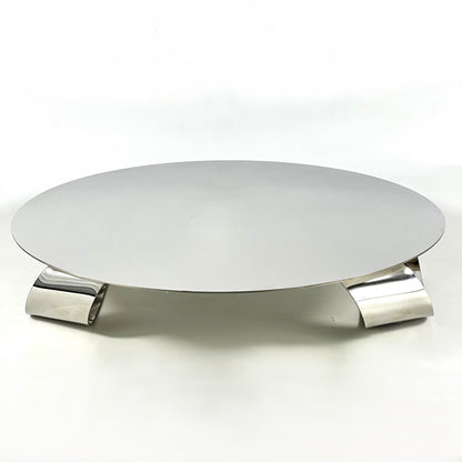 MODERN STAINLESS STEEL SILVER MIRROR SERVING TRAY