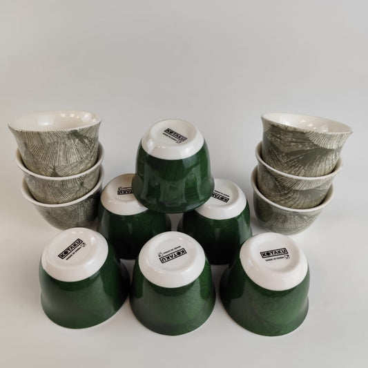 GREEN ARABIC CUP SET OF 12