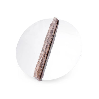 MIRROR TRAY WITH MARBLE PIECE