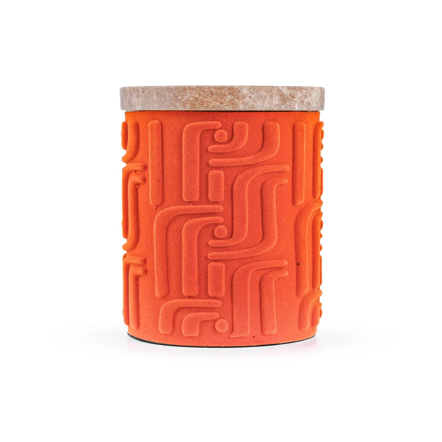 ORANGE AND BEIGE STORAGE BOX