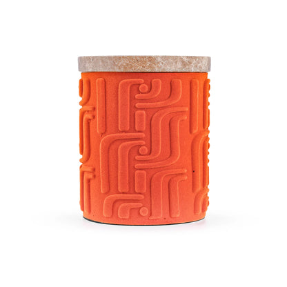 ORANGE AND BEIGE STORAGE BOX