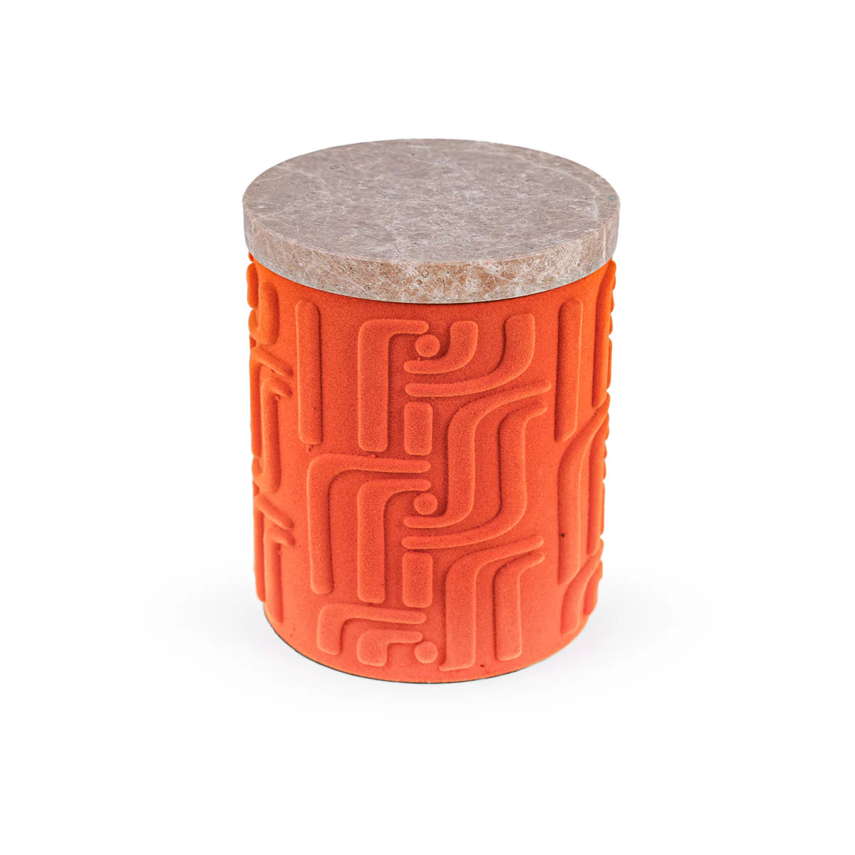ORANGE AND BEIGE STORAGE BOX