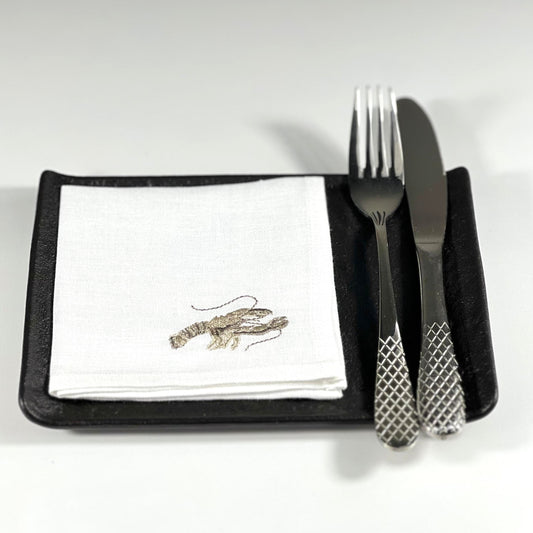 LOBSTER COCKTAIL NAPKIN WHITE BEIGE/SET