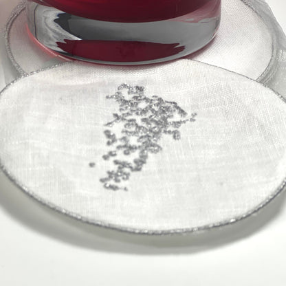 ASTRAL ROUND COASTER-WHITE LINEN