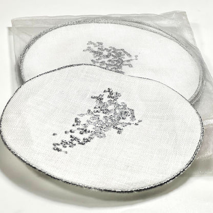ASTRAL ROUND COASTER-WHITE LINEN