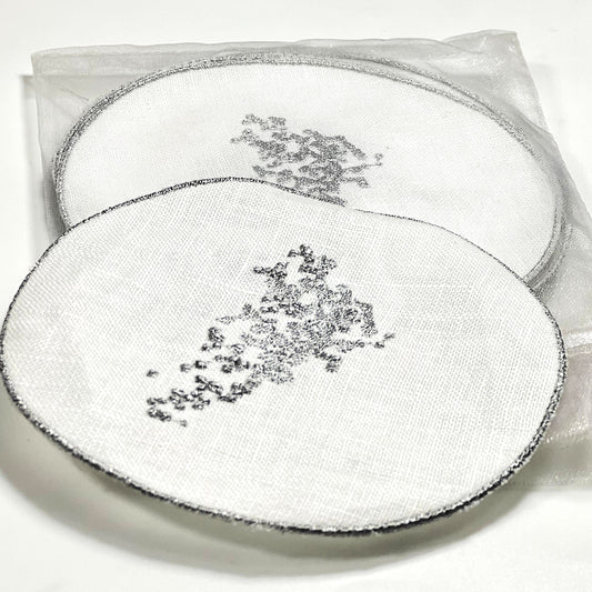 ASTRAL ROUND COASTER-WHITE LINEN