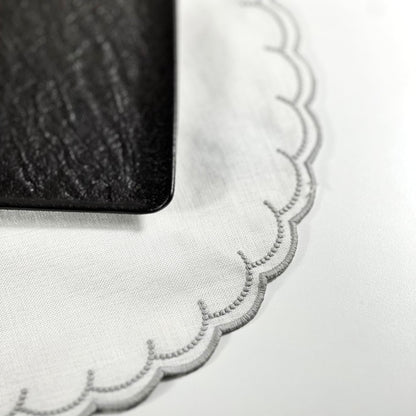 ALPHA GRACE POLYSTER  WHITE 45X45CM SET OF 4