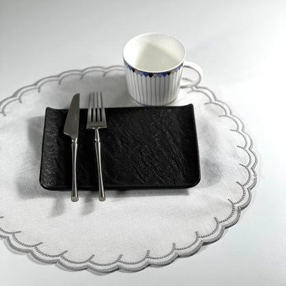 ALPHA GRACE POLYSTER  WHITE 45X45CM SET OF 4