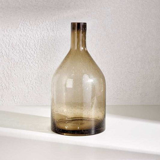 Brown Apothecary Glass Vase with classic design and vintage charm.