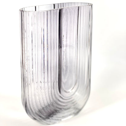 NORDIC GREY GLASS VASE 18.5cm*13cm